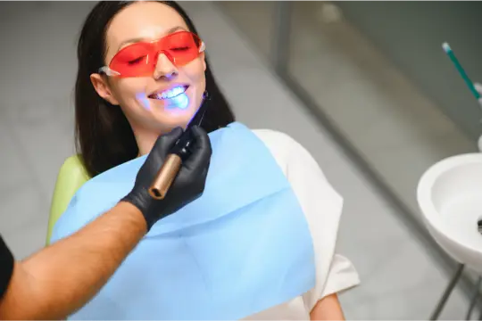 Laser teeth whitening results
